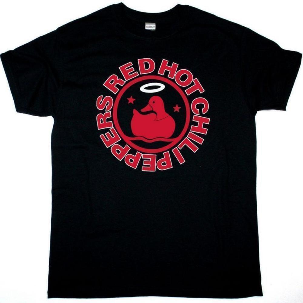 Red Hot Chili Peppers Duck  Graphic Music Fan Black T-Shirt